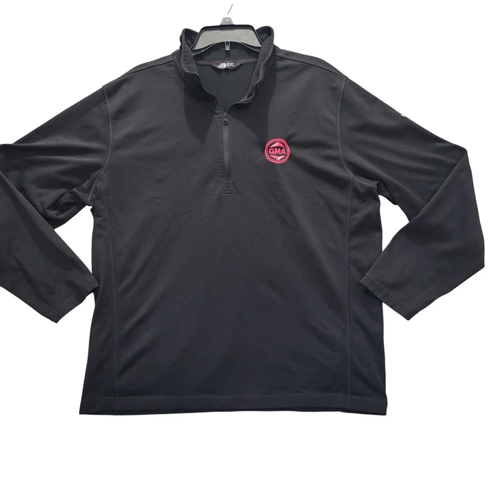 The North Face Mens Black GMA 1/4 Zip‎ Fleece Pullover Jacket XL